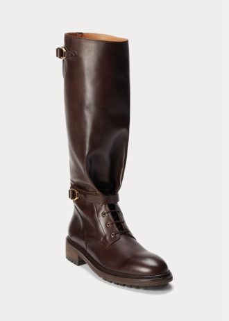 Mörkbruna herrstövlar från Ralph Lauren Welington i kalvskinn