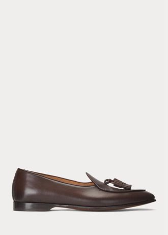 Mörkbruna Ralph Lauren Belvin kalvskinnsskor för män