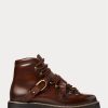 Mörkbruna Ralph Lauren Dimicia Welington Hand-Burnishedie-stövlar för kvinnor Mörkbruna Ralph Lauren Dimicia Welington Hand-Burnishedie-stövlar för kvinnor