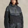 Mörkgrå dam Ralph Lauren High-Pile & Ripstop Hybrid Pulloverjackor Mörkgrå dam Ralph Lauren High-Pile & Ripstop Hybrid Pulloverjackor