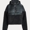 Mörkgrå dam Ralph Lauren High-Pile & Ripstop Hybrid Pulloverjackor Mörkgrå dam Ralph Lauren High-Pile & Ripstop Hybrid Pulloverjackor