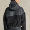 Mörkgrå dam Ralph Lauren High-Pile & Ripstop Hybrid Pulloverjackor Mörkgrå dam Ralph Lauren High-Pile & Ripstop Hybrid Pulloverjackor
