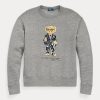 Mörkgrå dam Ralph Lauren Polo Bear Fleece sweatshirts med rund hals Mörkgrå dam Ralph Lauren Polo Bear Fleece sweatshirts med rund hals