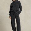 Mörkgrå Ralph Lauren Cashmere Pull-On byxor för kvinnor Mörkgrå Ralph Lauren Cashmere Pull-On byxor för kvinnor