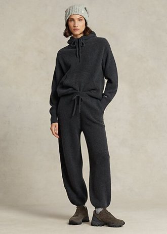 Mörkgrå Ralph Lauren Cashmere Pull-On byxor för kvinnor