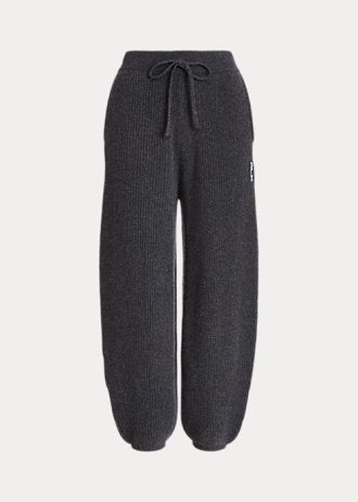 Mörkgrå Ralph Lauren Cashmere Pull-On byxor för kvinnor