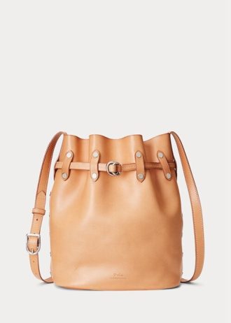Naturlig dam Ralph Lauren Stud Vachetta Large Bellport Bucket Bags