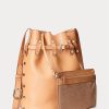 Naturlig dam Ralph Lauren Stud Vachetta Large Bellport Bucket Bags Naturlig dam Ralph Lauren Stud Vachetta Large Bellport Bucket Bags
