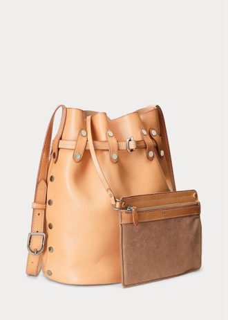 Naturlig dam Ralph Lauren Stud Vachetta Large Bellport Bucket Bags