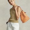 Naturlig dam Ralph Lauren Stud Vachetta Large Bellport Bucket Bags Naturlig dam Ralph Lauren Stud Vachetta Large Bellport Bucket Bags