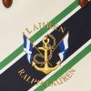 Naturlig/grafisk rand för kvinnor Ralph Lauren Print Canvas Stora Devyn tygpåsar Naturlig/grafisk rand för kvinnor Ralph Lauren Print Canvas Stora Devyn tygpåsar