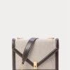 Naturlig/tobak dam Ralph Lauren Polo ID Canvas Kuvert Kedja Crossbody-väskor