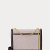 Naturlig/tobak dam Ralph Lauren Polo ID Canvas Kuvert Kedja Crossbody-väskor