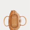 Naturliga Ralph Lauren Dubbade Vachetta Medium Bellport Satchelväskor för kvinnor Naturliga Ralph Lauren Dubbade Vachetta Medium Bellport Satchelväskor för kvinnor