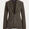 Oliv/brun Ralph Lauren Parker Rutig Rutig Tweed Jackor för kvinnor Oliv/brun Ralph Lauren Parker Rutig Rutig Tweed Jackor för kvinnor