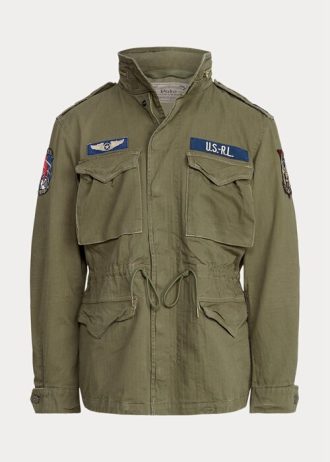Olivblå herr Ralph Lauren The Iconic Field Jackor