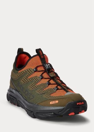 Olive mäns Ralph Lauren Adventure 300LT sneakers