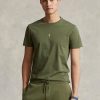 Olive mäns Ralph Lauren Custom Slim Fit Crewneck T-shirts Olive mäns Ralph Lauren Custom Slim Fit Crewneck T-shirts