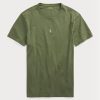 Olive mäns Ralph Lauren Custom Slim Fit Crewneck T-shirts Olive mäns Ralph Lauren Custom Slim Fit Crewneck T-shirts