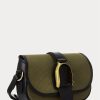 Olive Ralph Lauren Canvas för kvinnor & Welington axelväskor av kalvskinn Olive Ralph Lauren Canvas för kvinnor & Welington axelväskor av kalvskinn