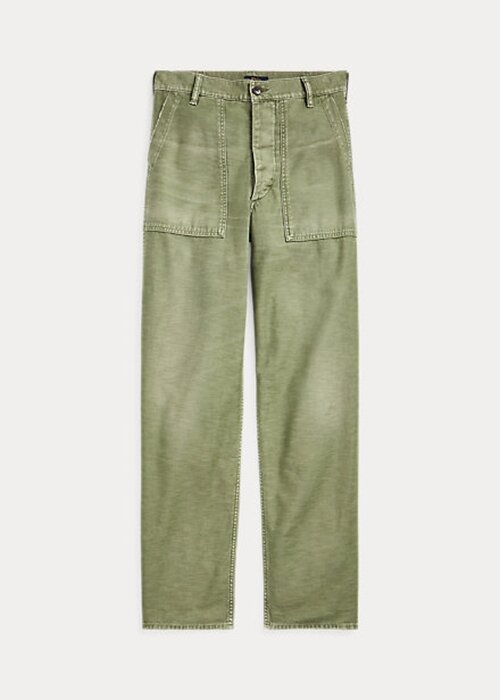 Olive Ralph Lauren Cotton Sateen Utility-byxor för kvinnor Olive Ralph Lauren Cotton Sateen Utility-byxor för kvinnor
