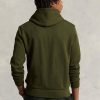 Olive Ralph Lauren dubbelstickad luvtröja för män Olive Ralph Lauren dubbelstickad luvtröja för män