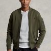 Olive Ralph Lauren dubbelstickade bomberjackor för män Olive Ralph Lauren dubbelstickade bomberjackor för män