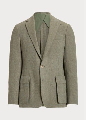 Olive Ralph Lauren Kent handgjorda kashmir sportblazers för män