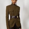 Olive Ralph Lauren Rhodri Twilljackor i ullblandning för kvinnor Olive Ralph Lauren Rhodri Twilljackor i ullblandning för kvinnor