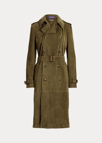 Olive Ralph Lauren Romilly lamm-mocka kappor för kvinnor