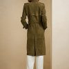 Olive Ralph Lauren Romilly lamm-mocka kappor för kvinnor Olive Ralph Lauren Romilly lamm-mocka kappor för kvinnor