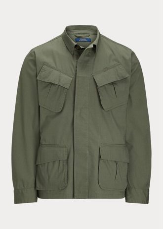 Olive Ralph Lauren Stretch Ripstop Utility Suit Jackor för män