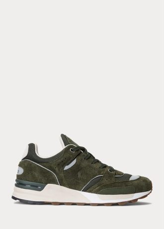 Olive Ralph Lauren Trackster 200 sneakers för män