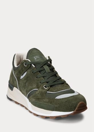 Olive Ralph Lauren Trackster 200 sneakers för män