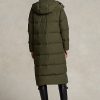 Olive Ralph Lauren vattenavvisande långa dunrockar för kvinnor Olive Ralph Lauren vattenavvisande långa dunrockar för kvinnor