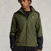 Olive Ralph Lauren vattenavvisande Ripstop-jackor för män Olive Ralph Lauren vattenavvisande Ripstop-jackor för män