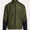 Olive Ralph Lauren vattenavvisande Ripstop-jackor för män Olive Ralph Lauren vattenavvisande Ripstop-jackor för män