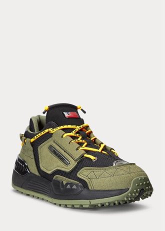 Olive/svarta Ralph Lauren PS200 Sneakers för män Olive/svarta Ralph Lauren PS200 Sneakers för män