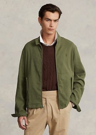 Oliver mäns Ralph Lauren Linne-Blend Herringbone Twill Jackor