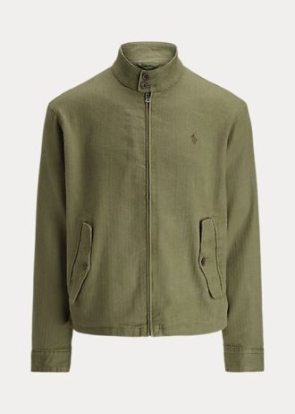 Oliver mäns Ralph Lauren Linne-Blend Herringbone Twill Jackor