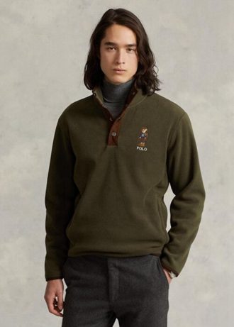 Oliver Ralph Lauren Polo Bear Borstad fleecetröja för män
