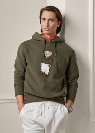 Oliver Ralph Lauren Polo Bear Fleece Luvtröja för män