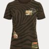 Oliver Ralph Lauren Zebra-Print Jersey T-shirts för kvinnor Oliver Ralph Lauren Zebra-Print Jersey T-shirts för kvinnor