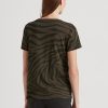 Oliver Ralph Lauren Zebra-Print Jersey T-shirts för kvinnor Oliver Ralph Lauren Zebra-Print Jersey T-shirts för kvinnor