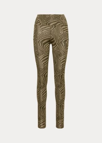 Oliver Ralph Lauren Zebra-Print Stretch Jersey Leggings