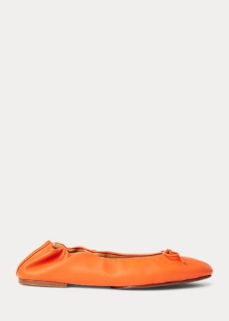 Orange Dam Ralph Lauren The Pony Ballet Flat Shoes Orange Dam Ralph Lauren The Pony Ballet Flat Shoes