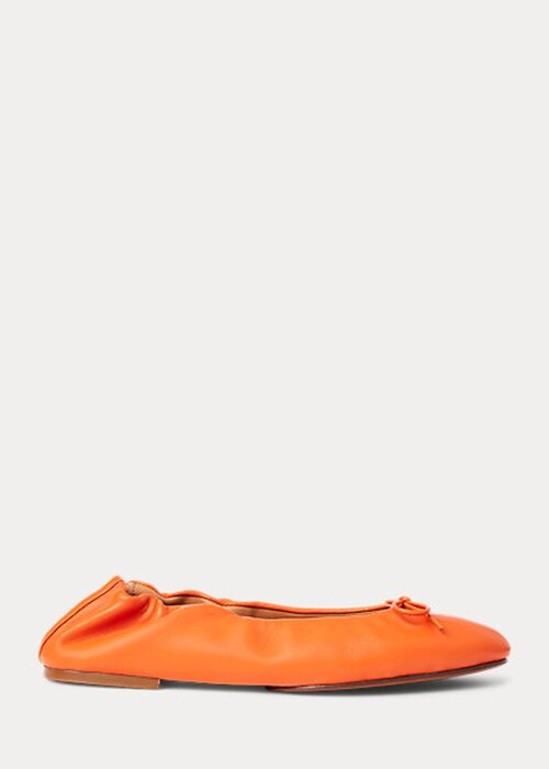 Orange Dam Ralph Lauren The Pony Ballet Flat Shoes Orange Dam Ralph Lauren The Pony Ballet Flat Shoes
