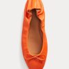Orange Dam Ralph Lauren The Pony Ballet Flat Shoes Orange Dam Ralph Lauren The Pony Ballet Flat Shoes