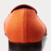Orange mäns Ralph Lauren Alonzo broderade linneklänningsskor Orange mäns Ralph Lauren Alonzo broderade linneklänningsskor