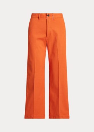 Orange Ralph Lauren Chino vidbensbyxor för kvinnor